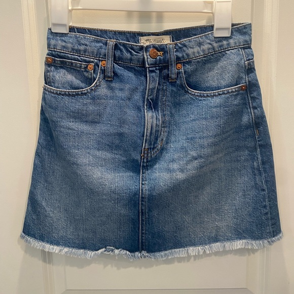 Madewell Rigid Denim A-line skirt - Picture 3 of 10